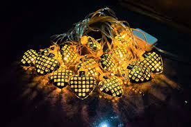 14 Metal Heart String Lights  4 MTR