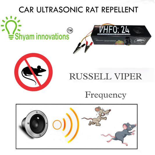 Ultrasonic Car Rat & Rodent Repellent System to Prevent Car Damage Done by Rats & Rodents with Easy Use in Bonnet Space & Helps to Keep Your Car Harmless