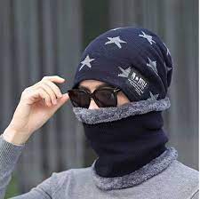 Neck Warmer Winter Cap  Star Pattern