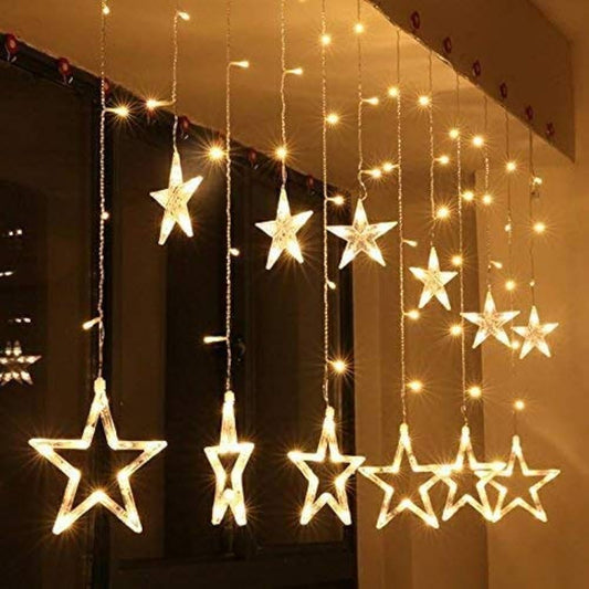 6 Star Curtain Light 6 Big &  6 Small