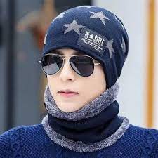 Neck Warmer Winter Cap  Star Pattern