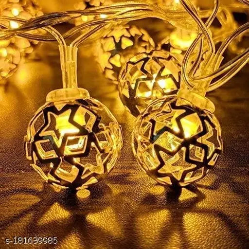 14 Metal Star Ball String  Lights 4 MTR