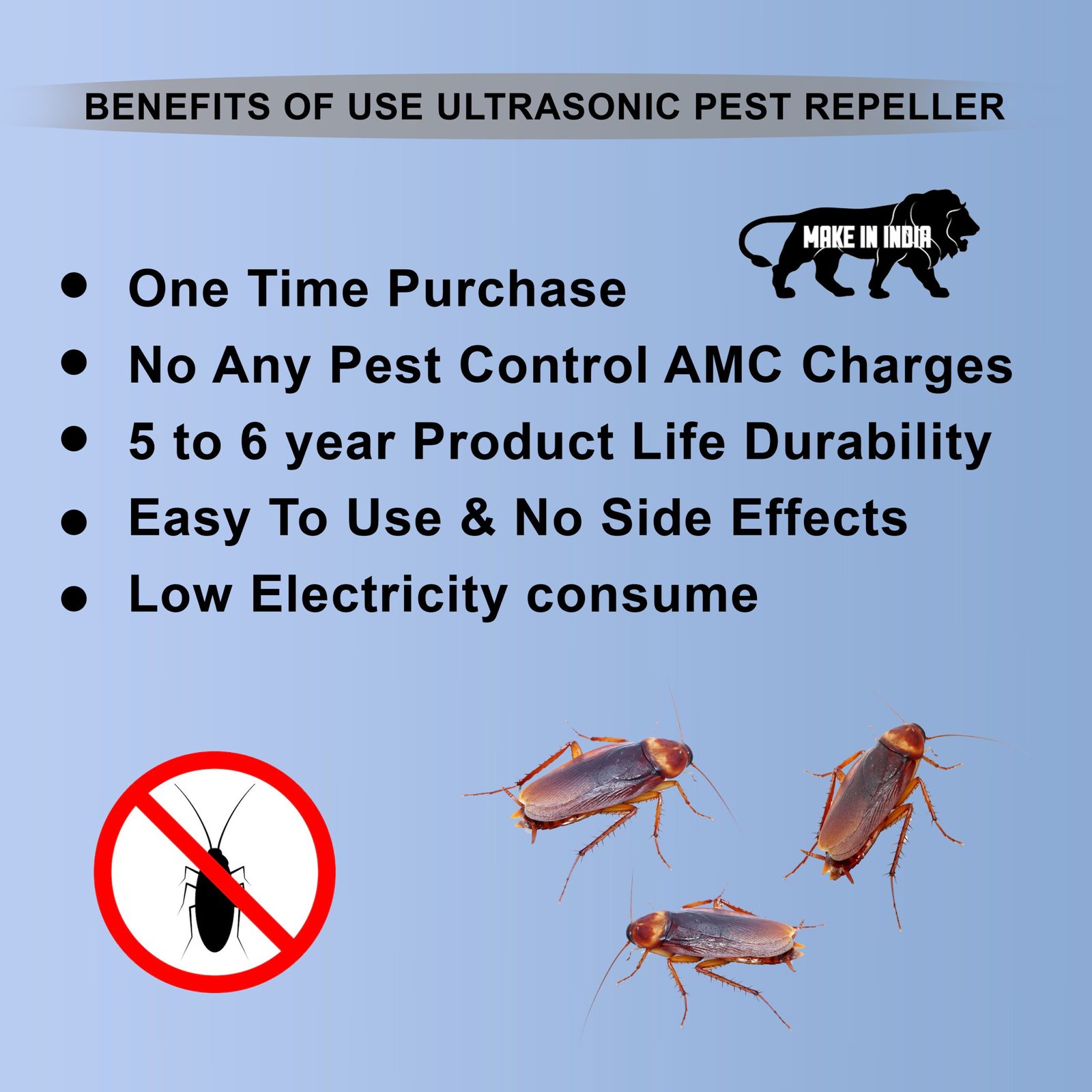 Ultrasonic Cockroach & Lizard Repellent – Safe & Non-Toxic Pest Control - Image 6