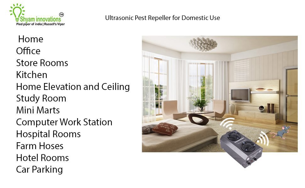 Shyam Innovations Ultrasonic Rat and Rodent Pest Repeller – 3500 Sq Ft Coverage, Safe & Eco-Friendly, Made in India, Ideal for Home, Office, Kitchen, Storeroom | Parking Area - Image 8