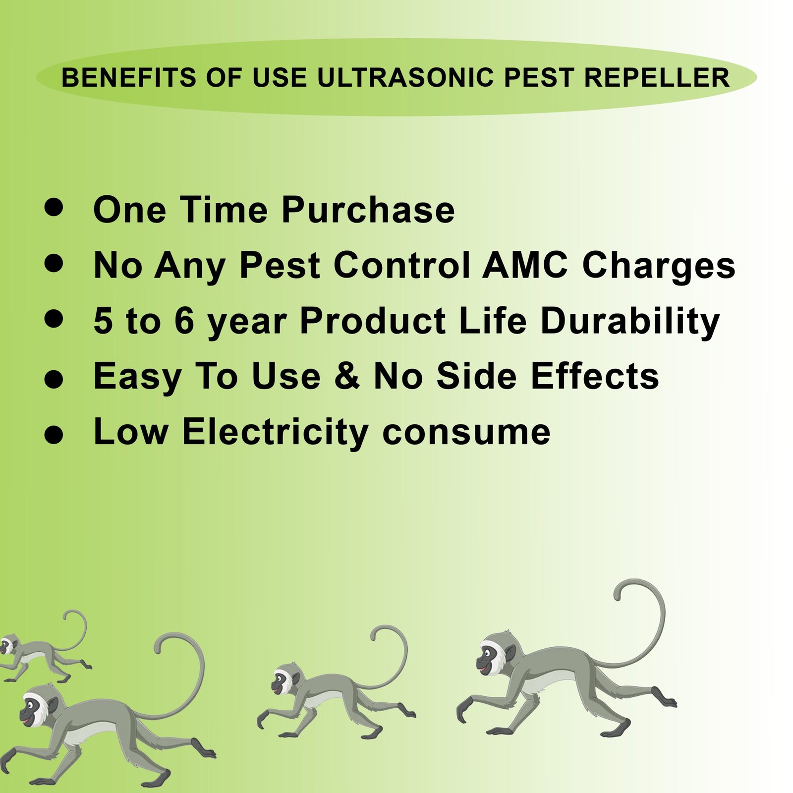 Ultrasonic Monkey Repellent with Very Loud & Noisy Sound to Repel Monkeys for Outdoor Like Garden, Factories, and Warehouse (VHF0: 24) - Image 4