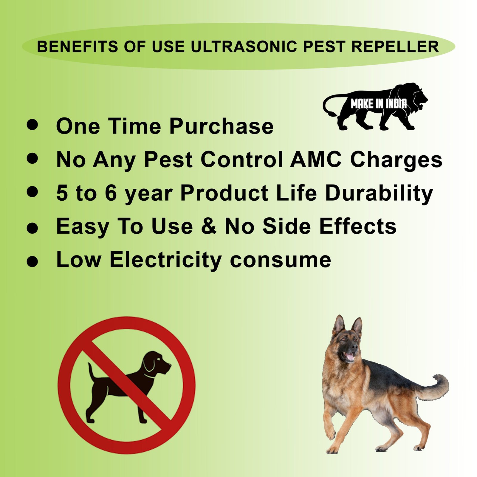 Dog Repellent System, 300 Variants Very Loud & Noisy Frequency Sound, Solution to Keep Street Dogs Away, Dog Deterrent Control Device for Outdoors (2200 Sq. Feet Area) - Image 3