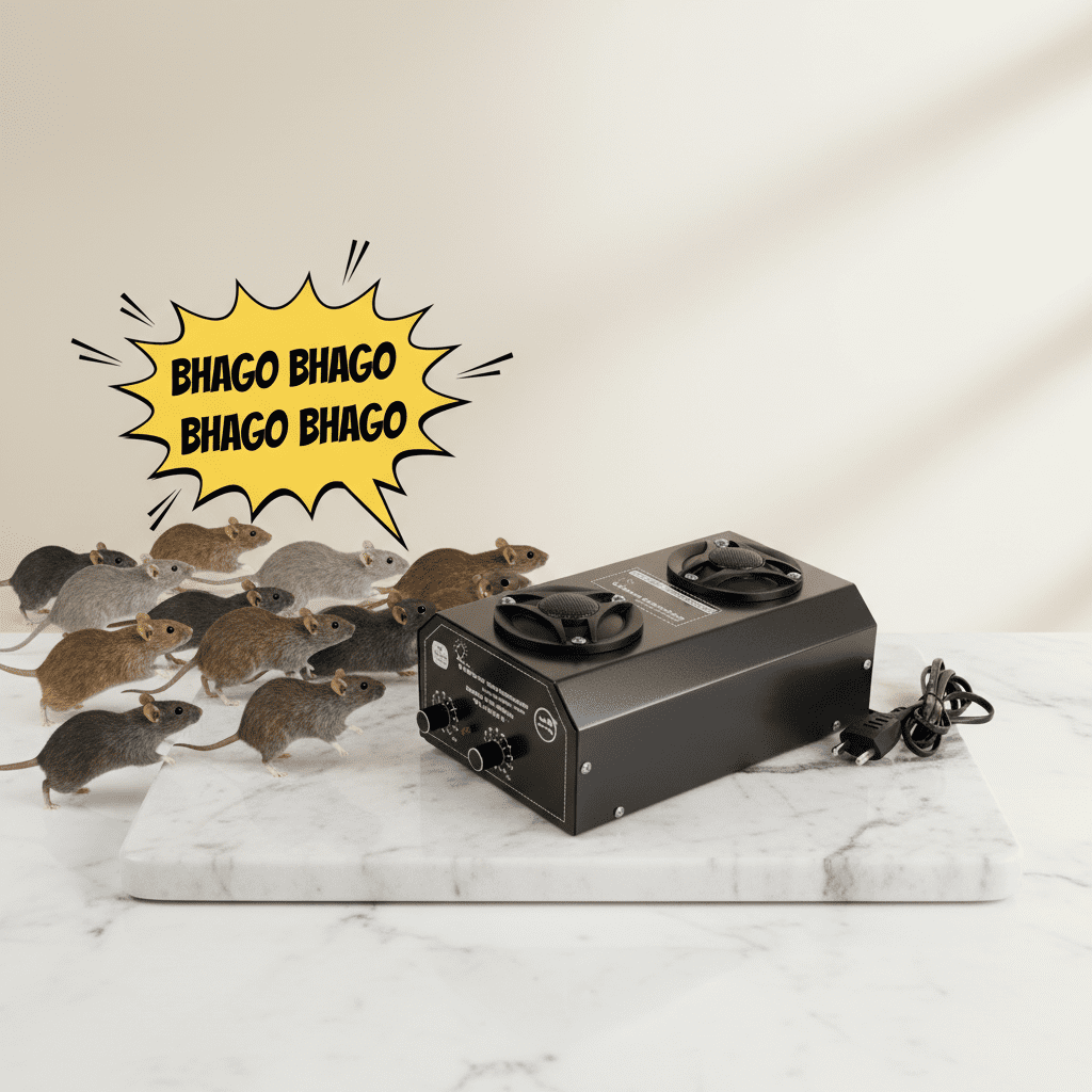 Shyam Innovations Ultrasonic Rat and Rodent Pest Repeller – 3500 Sq Ft Coverage, Safe & Eco-Friendly, Made in India, Ideal for Home, Office, Kitchen, Storeroom | Parking Area - Image 5