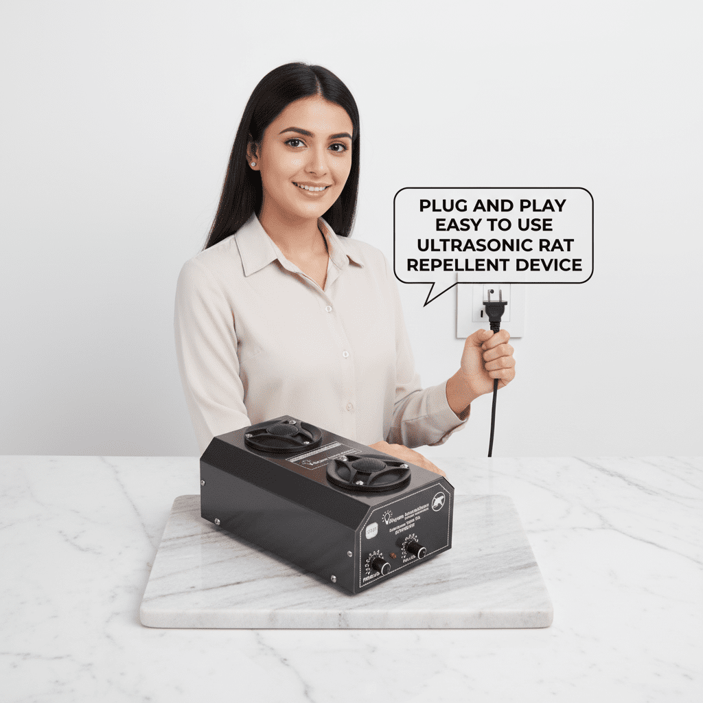 Shyam Innovations Ultrasonic Rat and Rodent Pest Repeller – 3500 Sq Ft Coverage, Safe & Eco-Friendly, Made in India, Ideal for Home, Office, Kitchen, Storeroom | Parking Area - Image 7