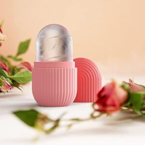 shyam innovations ch-zone ice Roller for Face | Ice Roller for Face Massager | Face Ice Roller for Men & Women | Ice Cube Roller for Glowing Skin & Puffy Eyes | Reusable & Unbreakable (Pink)