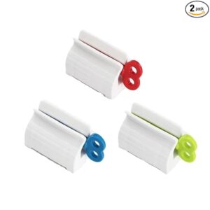 shaym innovations ch-zone Rolling Tube Toothpaste Squeezer Toothpaste Seat Holder Stand Rotate Toothpaste Dispenser for Bathroom (Mix Color) (Pack Of 2 Pieces)