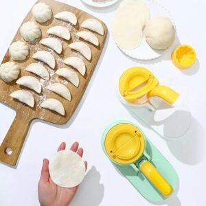 shaym innovation ch-zone Moxtiza Dumpling Maker 3 in 1, Momo Maker, Gujiya Maker Machine, Momos Maker Machine, Kajjikayalu Karanji Maker- Samosa Maker - Skin Press Mould for Ghughra with Dumpling Puri Maker