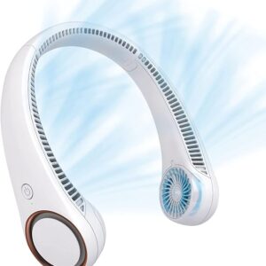 shyam innovations ch-zone Neck Fan, Rechargeable Hands Free Bladeless Personal Mini Fan, Wearable Portable Fan, Suitable for Traveling, Sports, Office