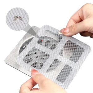 shaym innovations ch-zone MOROVIK 10Pack Disposable Shower Drain Hair Catcher, Drain Hair Catcher Waterproof Mesh Stickers for Bathroom Accessories, Apartment Essentials for Kitchen, Sink, Bathtub (4" X 4") 10 Pack