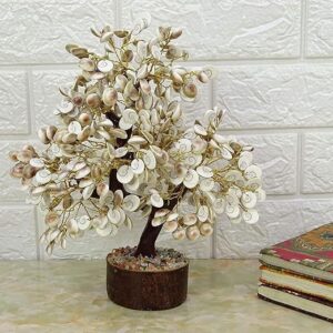 shyam innovations Natural & Original Gomti Chakra | Gomati Chakra Tree for Good Luck & Prosperity Decorative Showpiece Tree (500 Bead Gomti Chskra Tree)