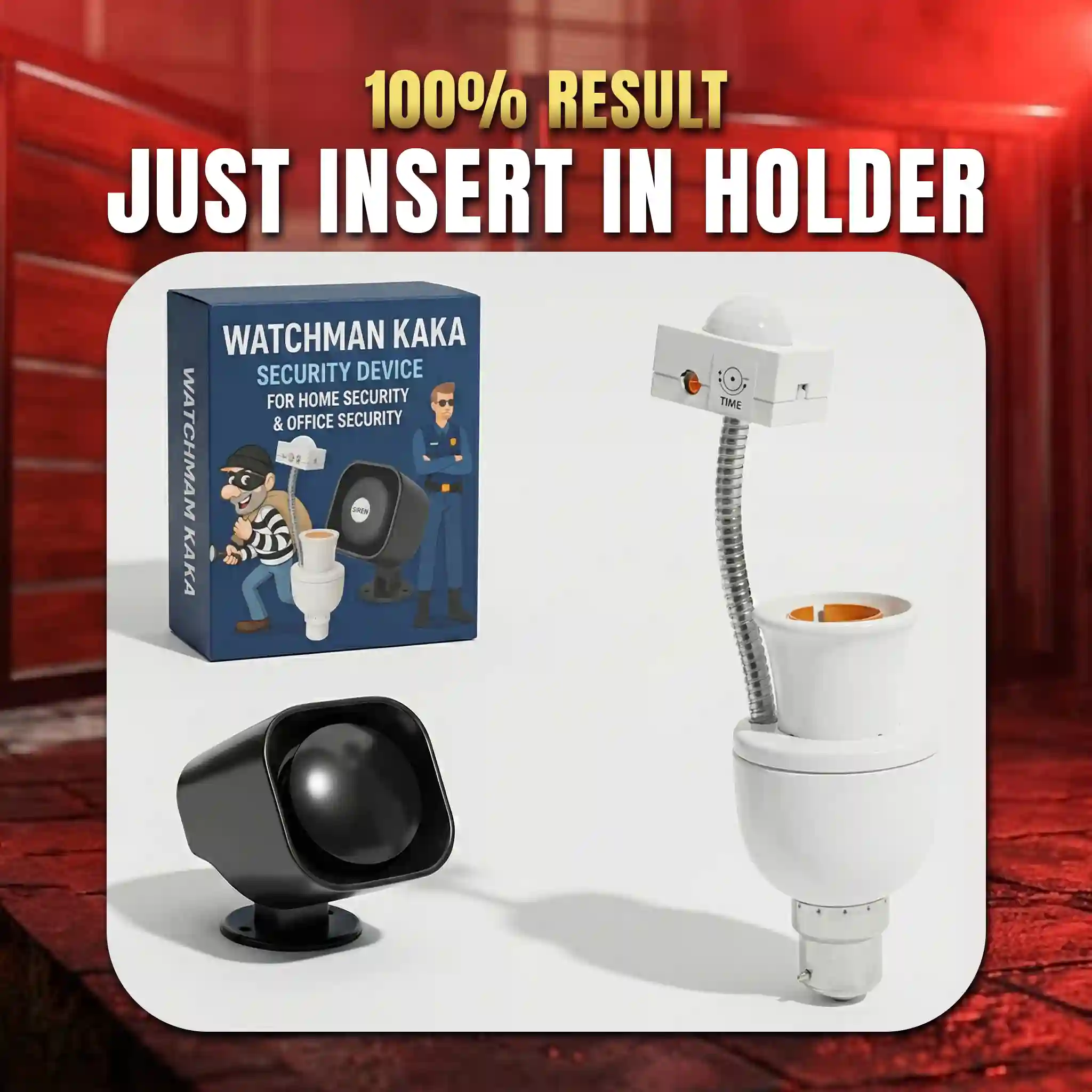 Watchman Kaka - Home & Office Anti-Theft Security Alarm with Motion Light Siren 120dB - Image 3