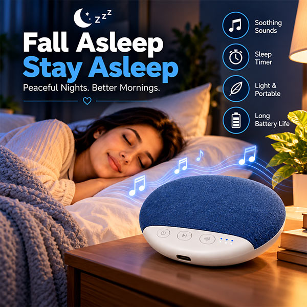 Portable Sleep Sound Speaker with Soothing Music, Sleep Timer & Long Battery Life - Image 3